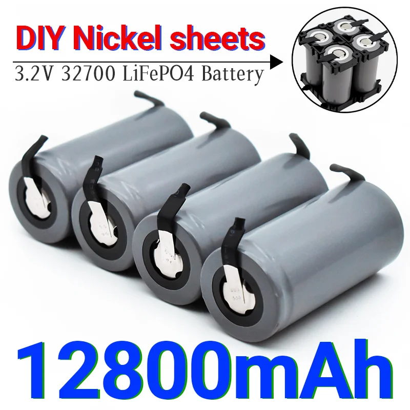 

Free Delivery In Korea 3.2V 32700 12.8Ah LiFePO4 Battery 35A Continuous Discharge Maximum 55A Highpowerbattery+DIY Nickel Sheets
