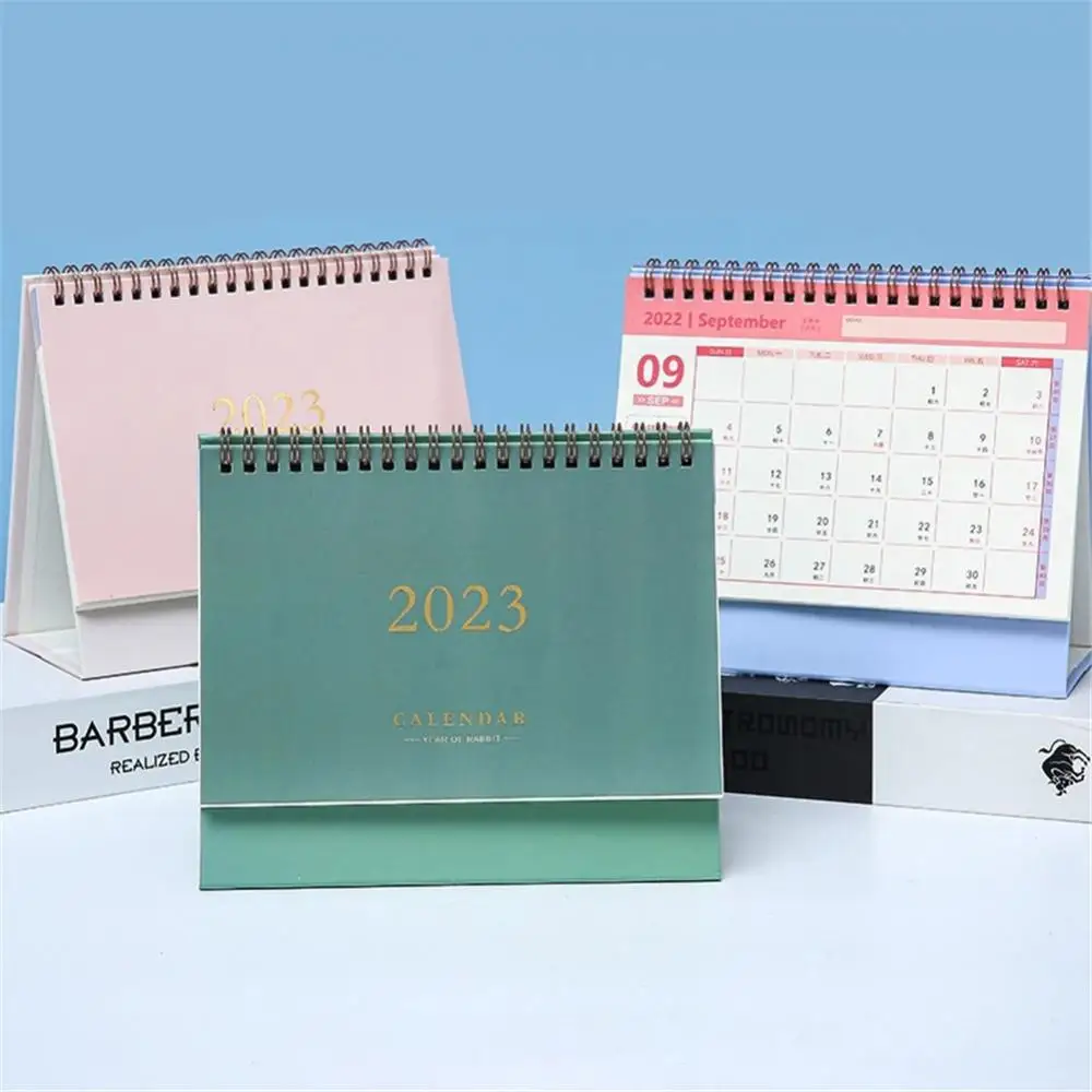 

1 шт. 2022-2023 однотонный стоячий календарь, простые настольные украшения, календарь, аксессуары для украшения дома