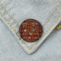 bookshelf pattern printed pin custom funny brooches shirt lapel bag cute badge cartoon enamel pins for lover girl friends