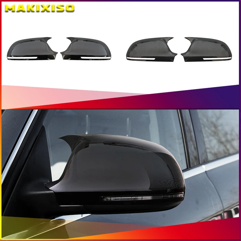 

2pcs ABS Rearview Mirror Bright black Side Covers Cap B8.5 For Audi A3 8P A4 A5 2011-2016 8F0857527B 8F0857528B