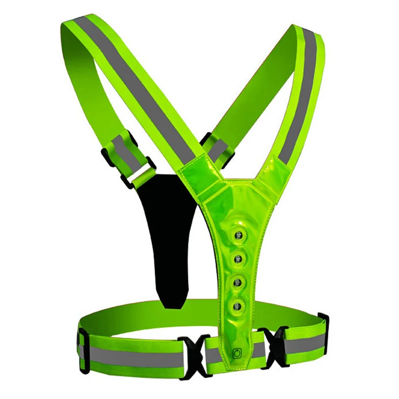 

Светящийся велосипедный светоотражающий жилет безопасности, мигающий жилет для электрического скутера, светодиодный жилет с зарядкой от ...