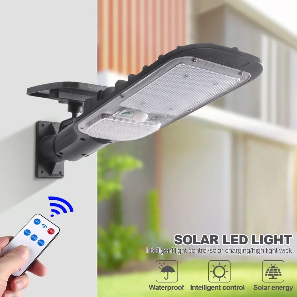Split Solar Lights Outdoor Street Solar Lamp with Control Waterproof Motion Sensor 3 Light Mode Security Lighting