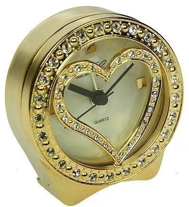 Часы с будильником "Ла Геер" "Золотое сердце" на.