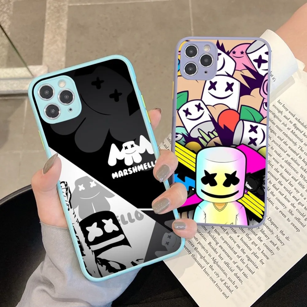 DJ-M-Marshmellos Phone Case For IPhone 14 11 12 13 Mini Pro Max 8 7 Plus X XR XS MAX Translucent Matte Cover