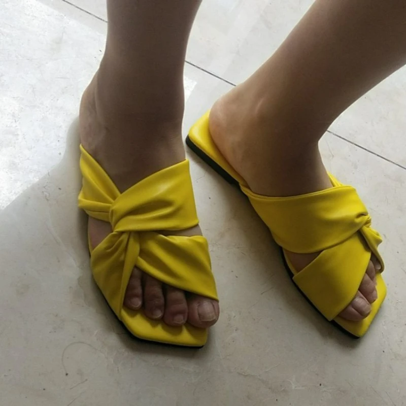 

Женские шлепанцы без задника, квадратный носок, модные элегантные сандалии, летняя обувь для улицы