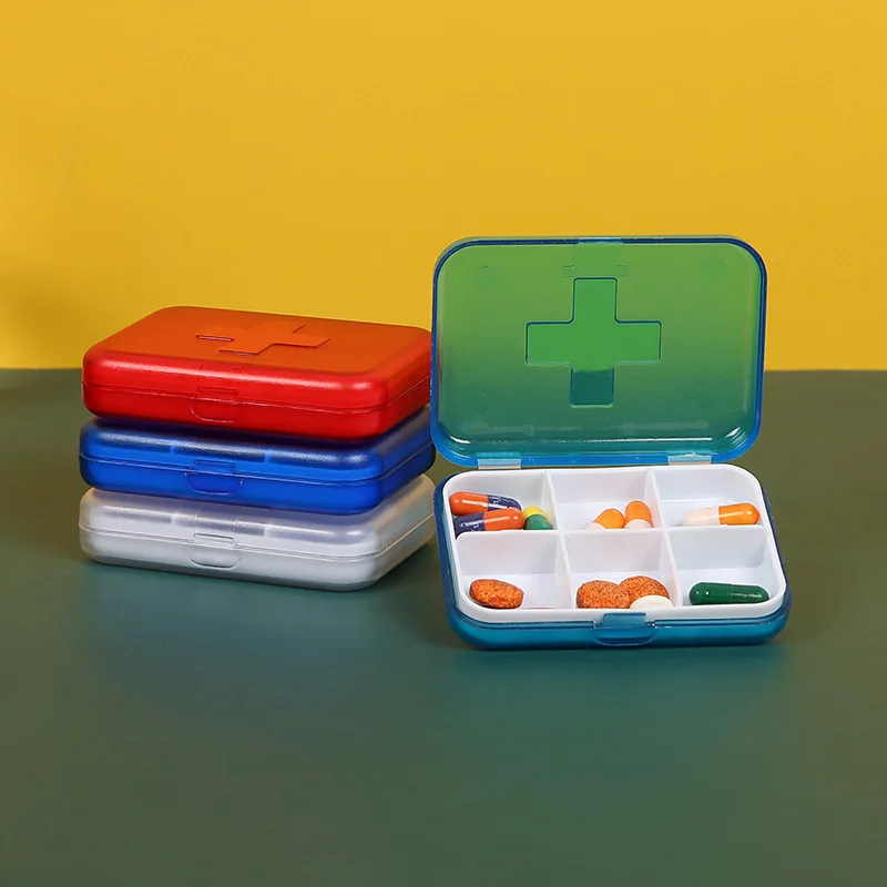 

6 Grids Jewelry Beads Pills Nail Art Tips Storage Box Case Hard Transparent Plastic Jewelry Storage Organizer Box Tool
