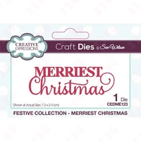 merriest christmas craft die new metal cutting dies diy greeting card handmade craft mold decoration embossing reusable template