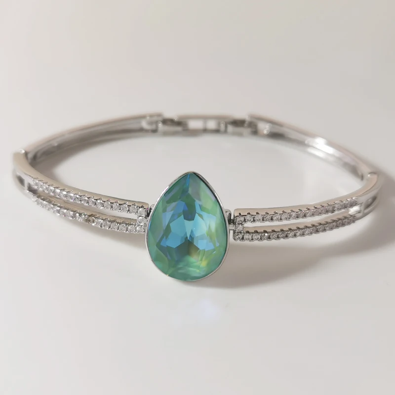 

Женские браслеты, браслет, ювелирные изделия из австрийского хрусталя для девочек, дизайн капли воды, роскошная Свадебная бижутерия, лучший...