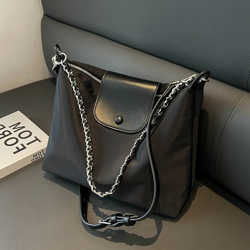

Large Capacity Luxury Designer New Tote Work Fashion Casual Chain Canvas Shoulder Bags Summer Versatile Crossbody Bags For Women