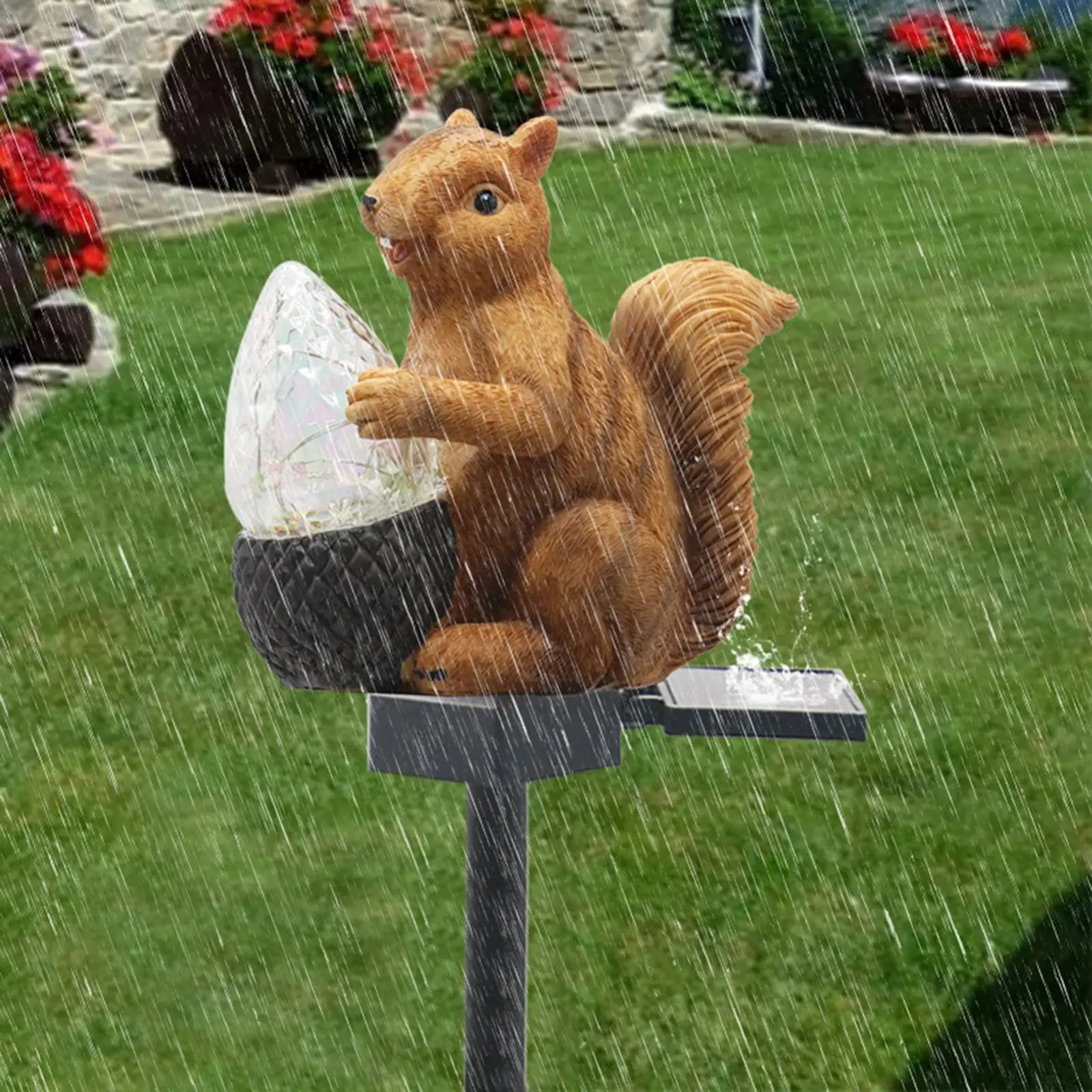 

Solar Garden Light Solar Powered Colorful LED Squirrel Stake Light IP65 Waterproof for Outdoor Patio Garden Lawn Decor