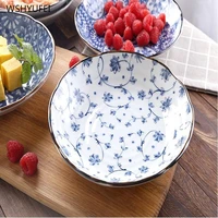 8 inch ceramic style ink salad fruit plate steak western food tray sushi nut plate noodles pizza bowl kitchen supplies