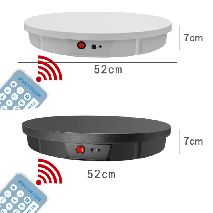 

52cm Remote Control Electric Rotating Turntable Display Stand Video Shooting Props Turntable, Plug-in Power, Power Plug:US Plug(
