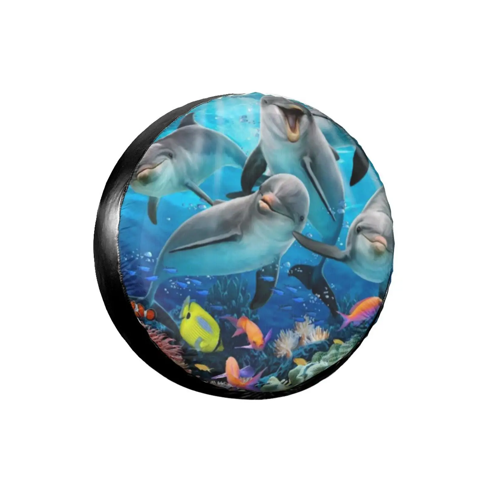 

3D Ocean World Spare Tire Cover Waterproof Dustproof Sun Wheel Tire Cover For , Trailer, SUV Vehicle Anime Tire Cover