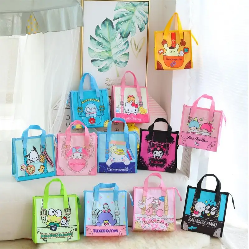 

Милый аниме мой Мелодия Коричный курол Hello Kitty Sanrioed, милый мультяшный тоут, сумка для ланча, сумка для покупок, подарок на день рождения