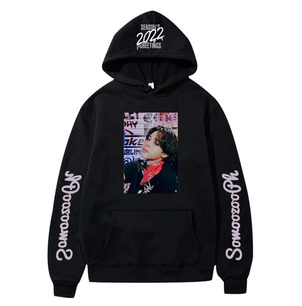 

Newest Women men Hoodie 2022 New V Jope Jungkook RM Suga Jin Jinmin Hoodies Female sweatshirt Kpop Fans Boy girls Clothes