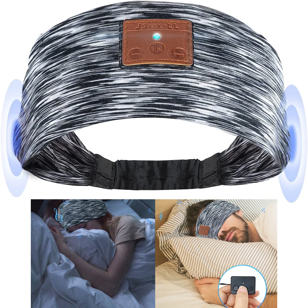 

Sleep Headphones Bluetooth Wireless Music Sport Quick Drying Headband with HD Speakers Mic Sleeping Headphones for Side Sleeper