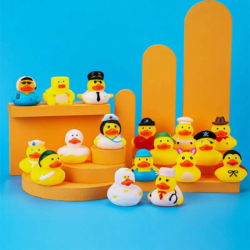 Новая искусственная резиновая утка для ванной комнаты и внешняя игрушка