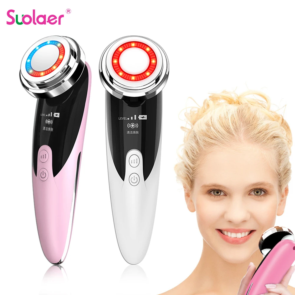 

LED Facial Mesotherapy Lifting Devices Face Massager Light Therapy Skin Rejuvenation Tightening Warm Wrinkle Remover Eye Care