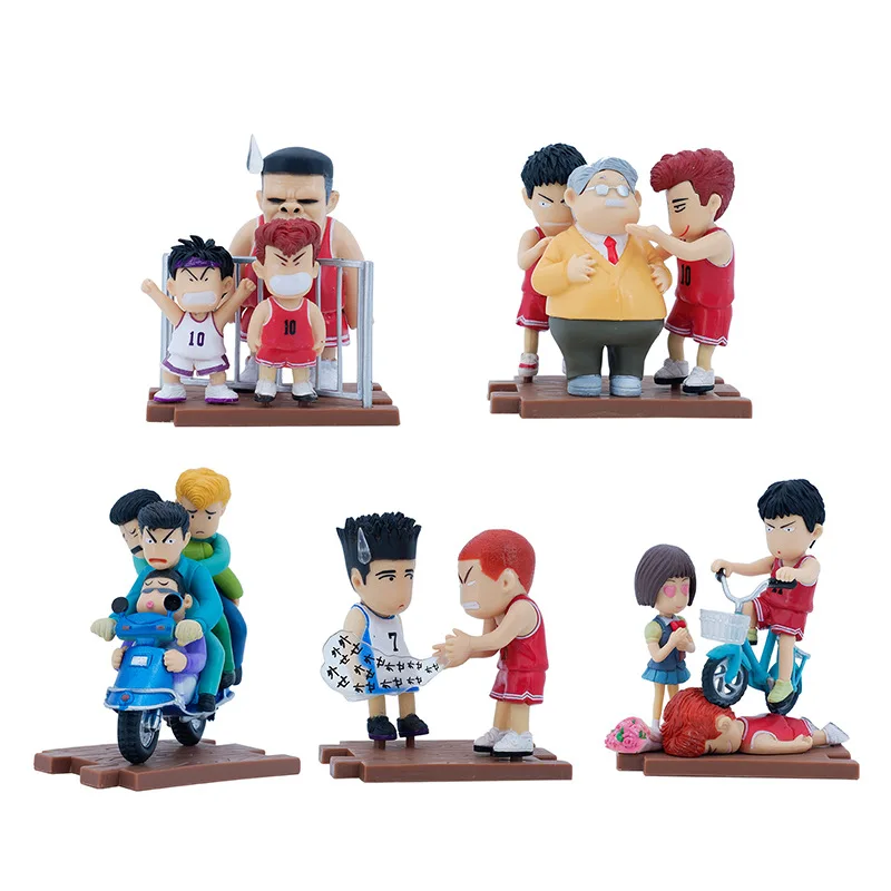 

Anime Decoration SLAM DUNK Sakuragi Hanamichi Kaede Rukawa Cartoon Action PVC Figure Figurines Model Ornament Collection Gifts