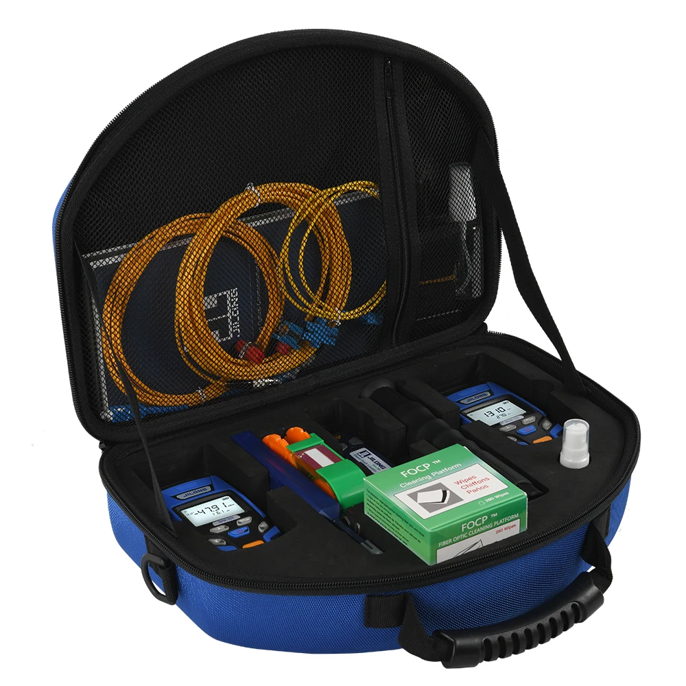 High End FTTH Optical Fiber Tool Kit Include Optical Power Meter , Optical Light source, VFL, Cleaning item, Fiber Microscope