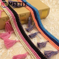 15yards meetee 65mm colors lace trim tassel fringe ribbon for hometextile decoration diy curtains garments sewing accessories