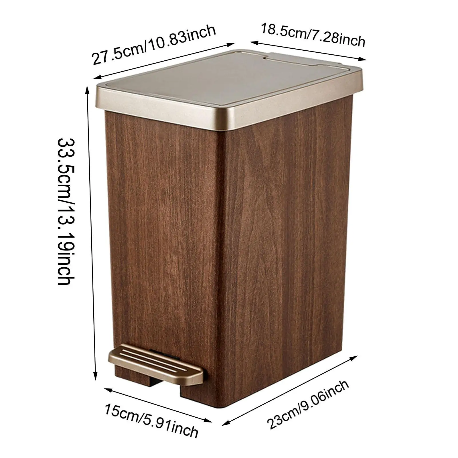 Trash Can Creative with Foot Pedal Large Capacity Garbage Recycling Bin for Park