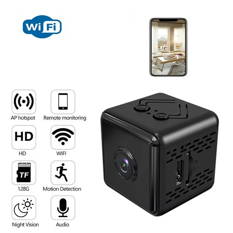 

Mini Camera Wifi X6D IP Camera HD 1080P/4K Night Motion DVR Micro Webcam Wireless Surveillance Camera DVR Visible At Night