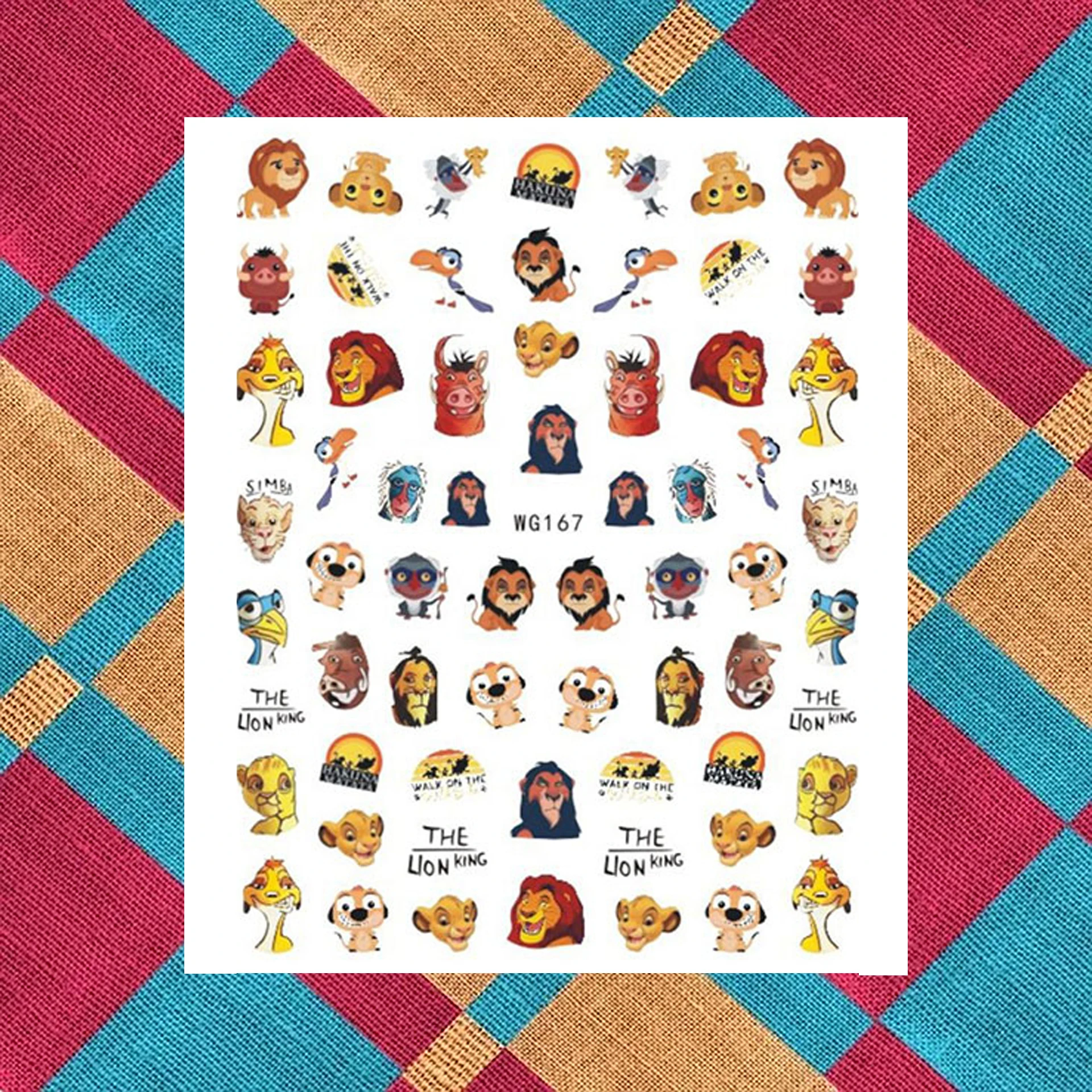 Король Лев Пиноккио 3D наклейки для ногтей товары для дизайна ногтей аксессуары для дизайна ногтей Disney аниме слайдер для ногтей наклейки для дизайна ногтей