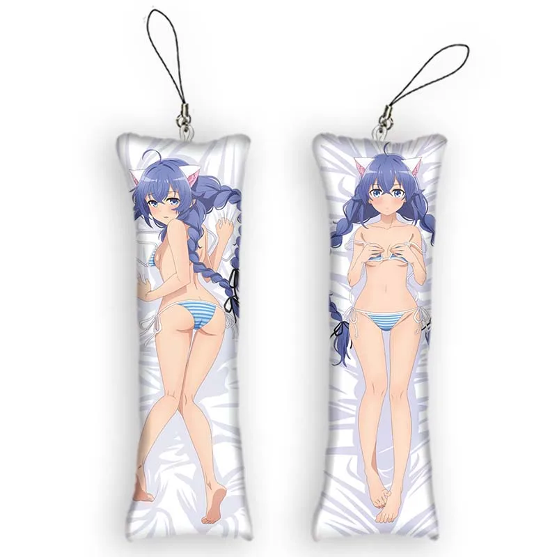 Roxy Migurdia Cute Dakimakura  Mini Keychain Anime Jobless Reincarnation Key Chain Backpack Small Pillow Pendant Birthday Gift