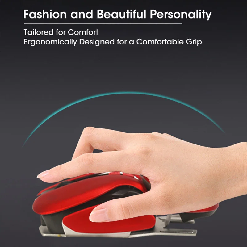 Мышь игровая беспроводная эргономичная 2 4 ГГц 1600DPI алюминиевый сплав |