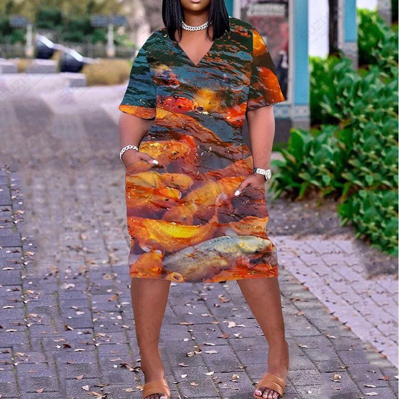 

Beach Dress For Dress Slim Fit British New Printing Harajuku Women Bohemia Latest For Free Urban Style Harakuju Art Boho Dress