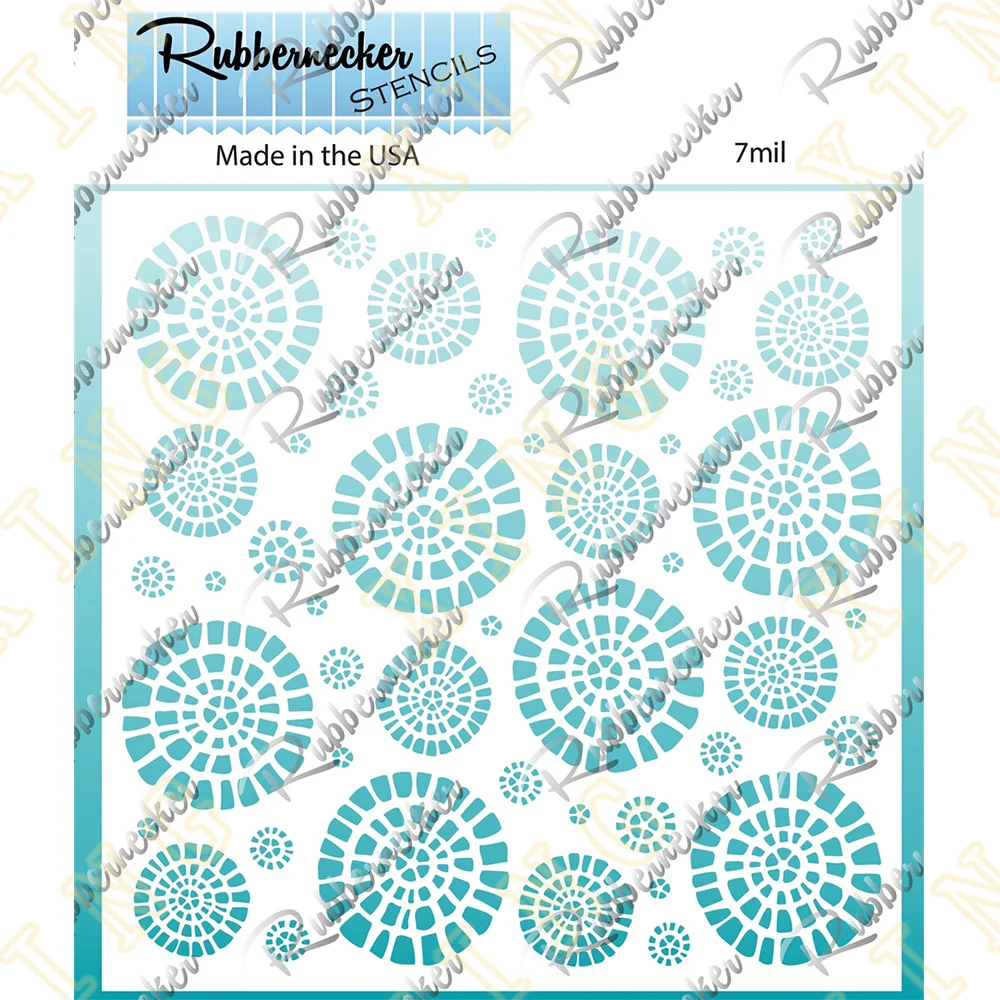 

Circled Paver Stencil Diy Embossing Paper Card Template Craft Layering Stencils for Walls Painting Scrapbooking Stamp Album