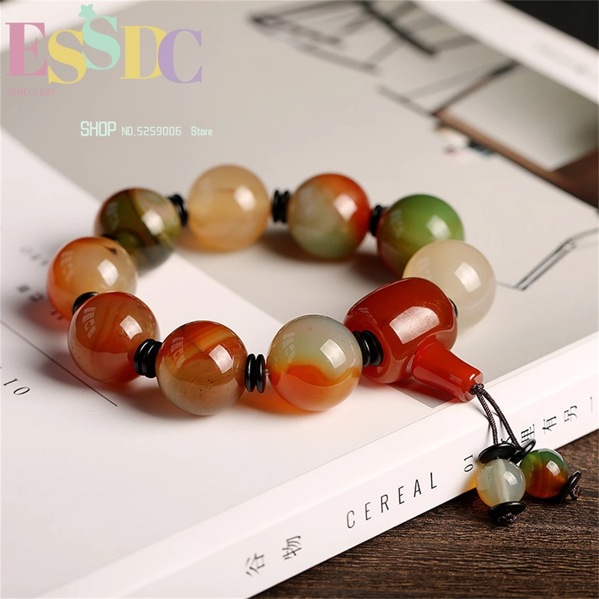 

Natural Dream Agate Buddha Bead Bracelet 20mm Tibetan Round Rosary Men And Women Jewelry Wholesale Fashion Gift Charm