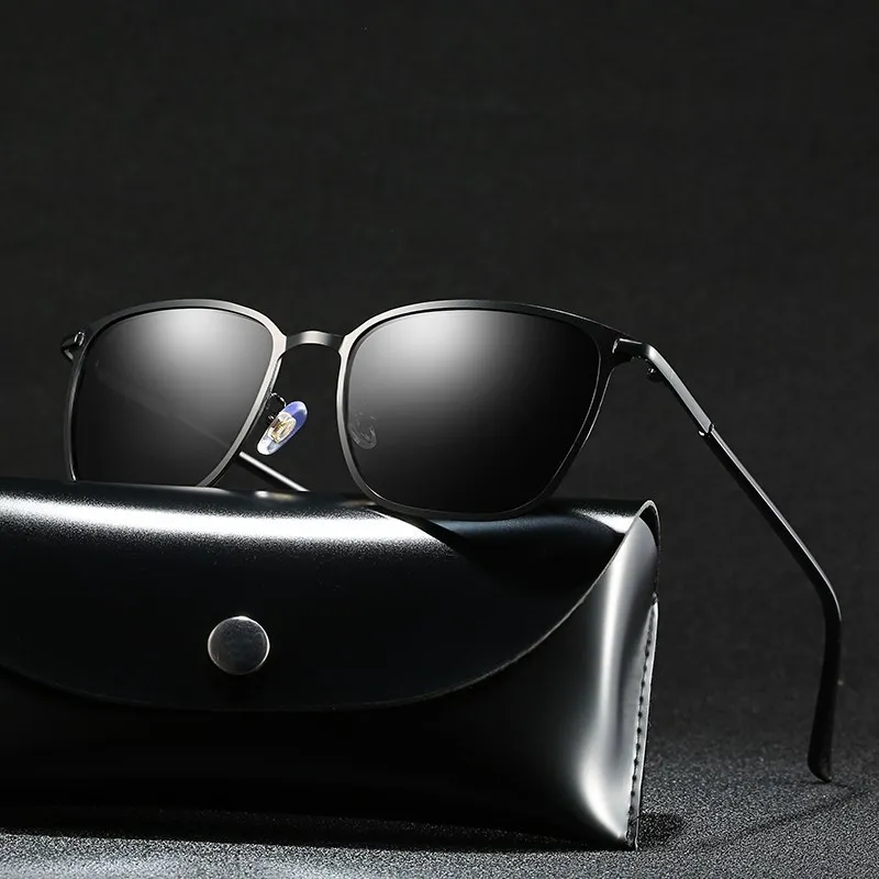 

Мужские поляризационные солнцезащитные очки для ночного вождения, спортивные солнцезащитные очки Polaroid в металлической оправе, солнцезащи...