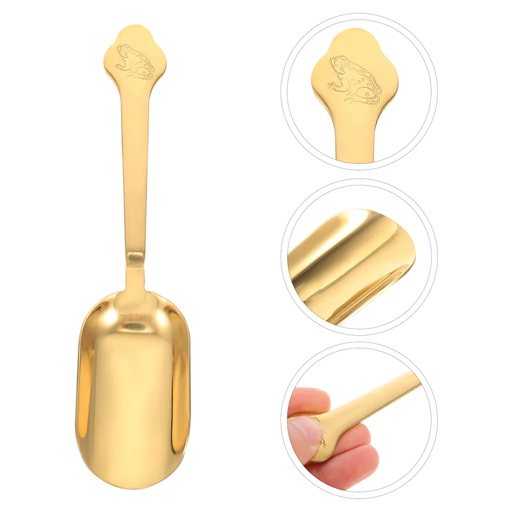 

Scoop Tea Spoon Scoops Mini Candy Ice Coffee Metal Measuring Loose Scooper Steel Sugar Stainless Chinese Spoons Jars Buffet Salt