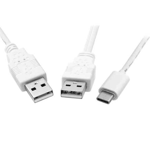 Кабель Cablecc USB 3.1 Type C для двух USB 2,0 Type-A Male