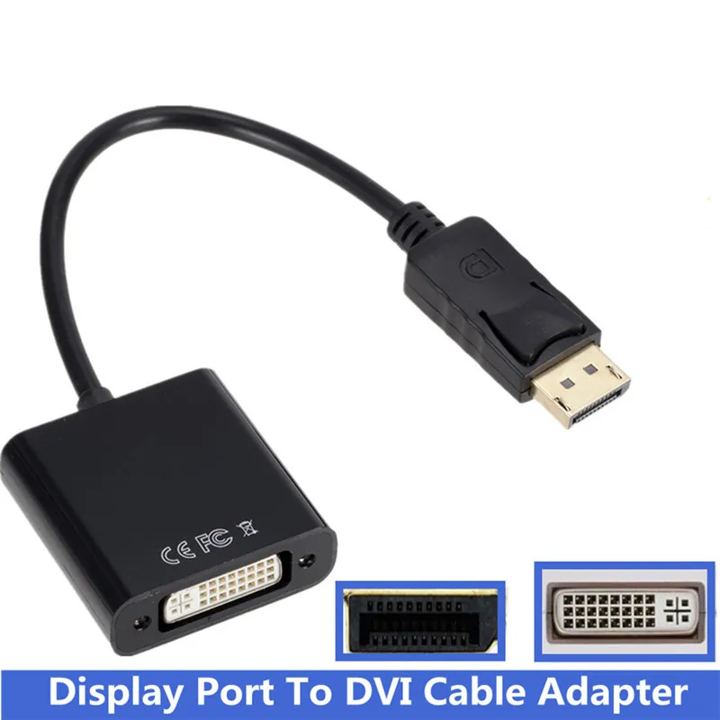 

1080P DP to DVI Adapter DisplayPort Display Port to DVI Cable Adapter Converter Male to Female for Monitor Projector Displays