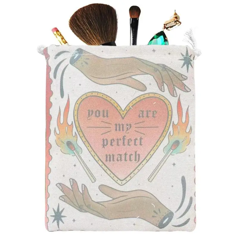 

13*18cm Drawstring Tarots Cards Bag Rune Constellation Witch Divination Board Games Accessories Jewelry Dice Storage Bag Pouch