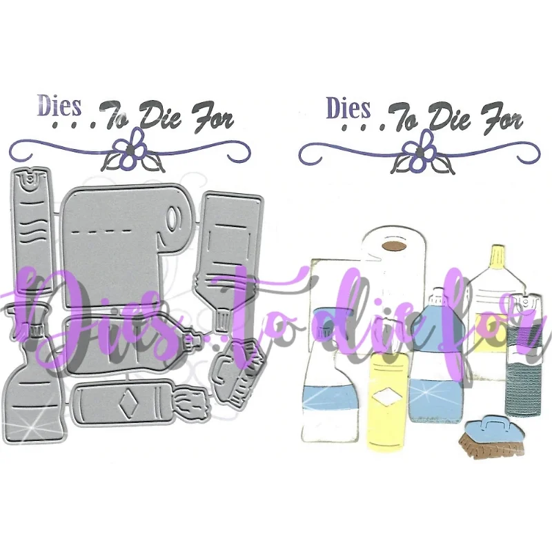 

Cleaning supplies - disinfectant Metal Cutting Dies DIY Scrapbooking Photo Album Decorative Embossing PaperCard Crafts Die