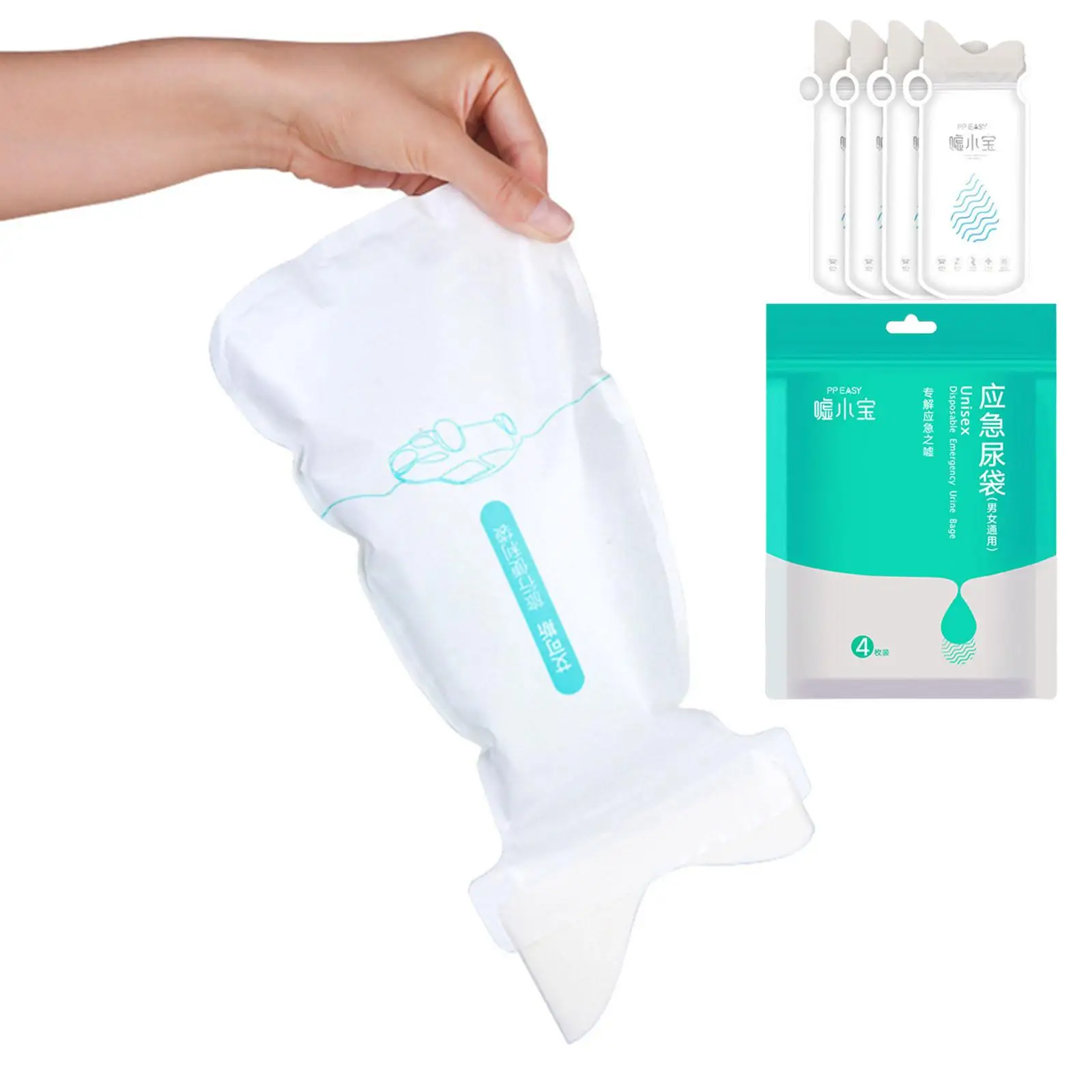 

4 Pieces Disposable Urine Bags Unisex Vomit Bag for Women