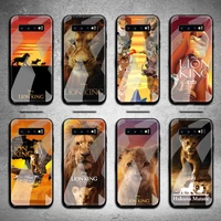 the lion king simba phone case tempered glass for samsung s20 plus s7 s8 s9 s10 note 8 9 10 plus