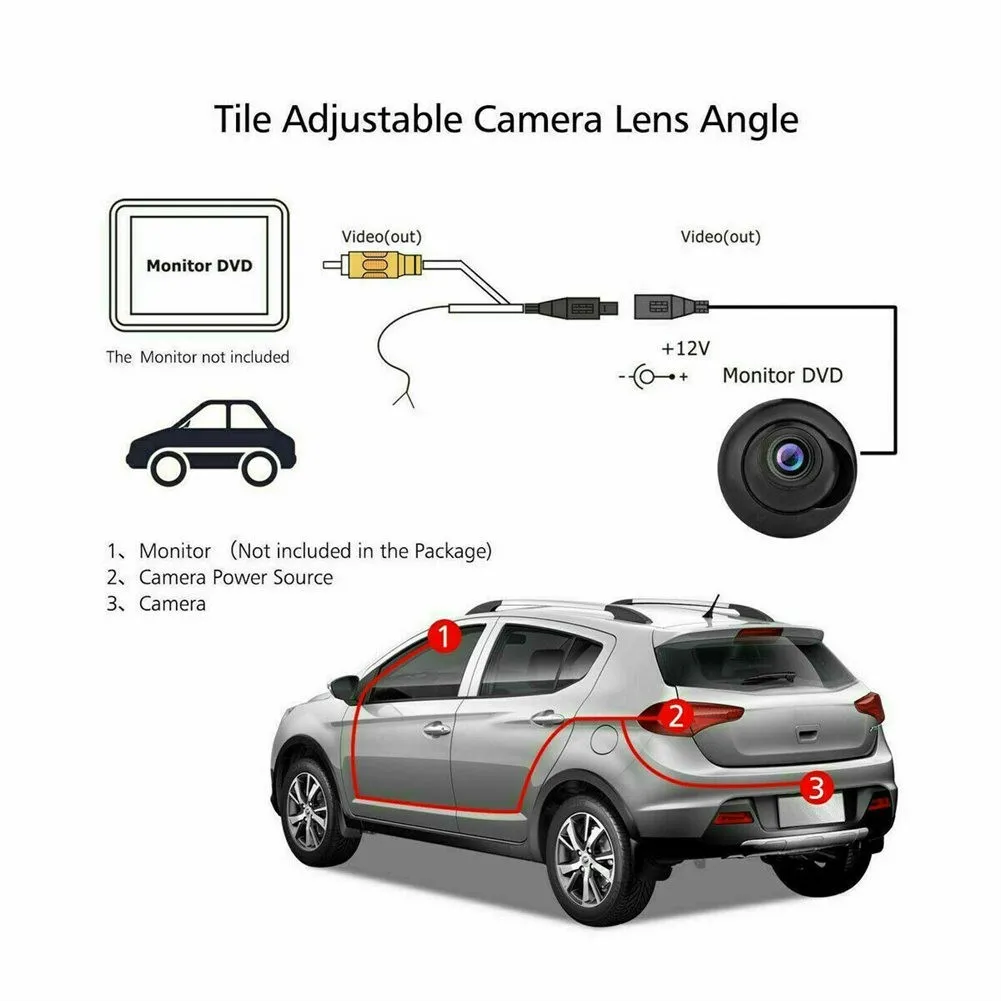 

Cam Car Camera Kit Camera Parking Rear View Reversing Rotating Brand New