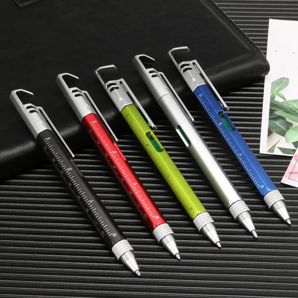 

Multi-functional Ballpoint Pen Screwdriver Practical Portable Measuring Rulers School Office Stationery Tools Supplies