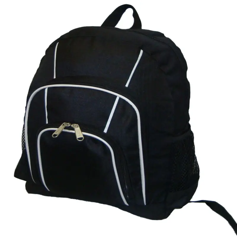 

16 Rip-Stop Multi Pocket Unisex Backpack School Bag Black