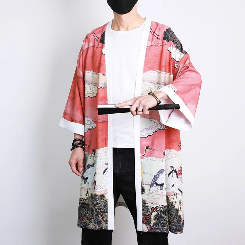 Мужской Свободный кардиган с принтом Повседневный Кардиган длинным рукавом в