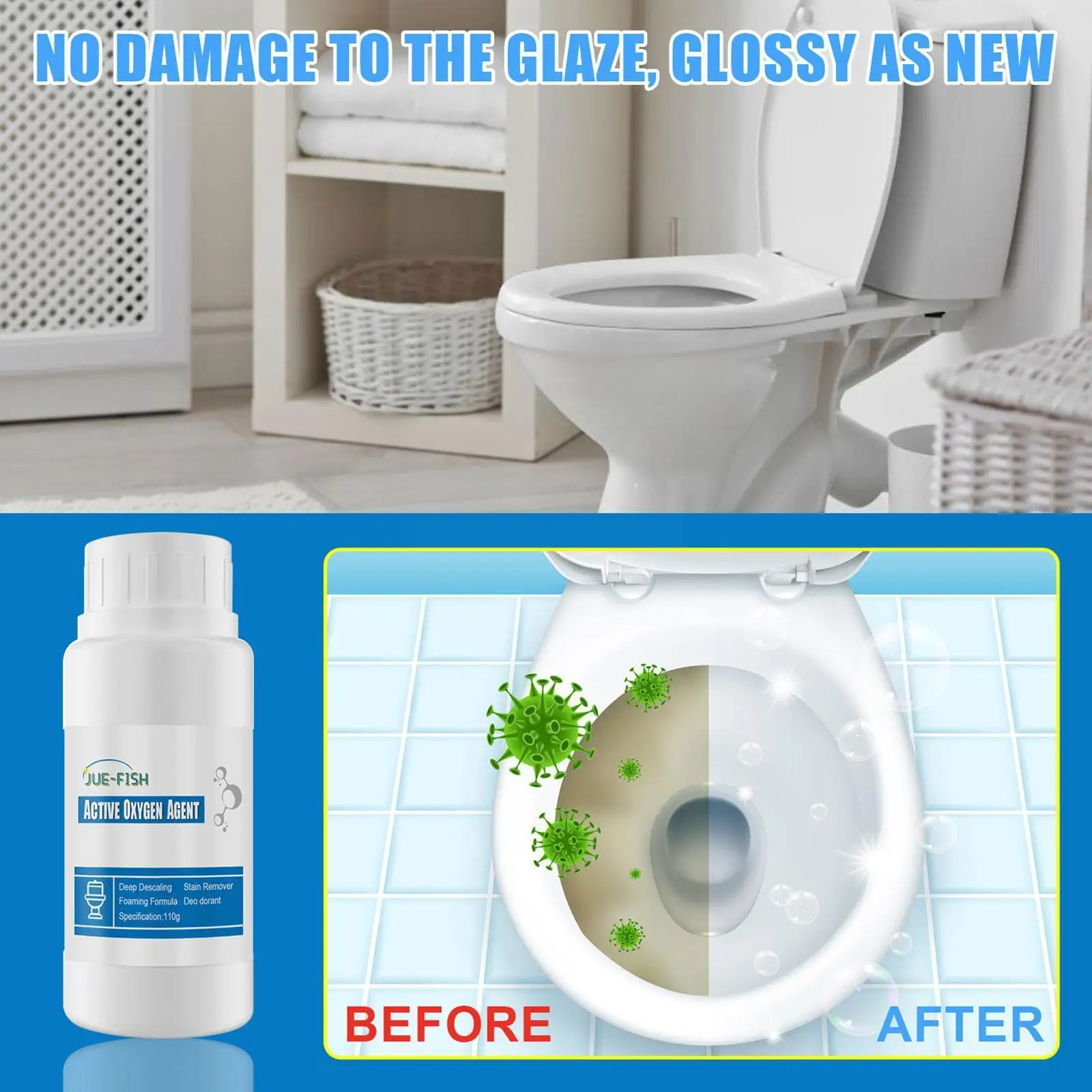 

Toilet Active Oxygen Agent Powerful Pipe Dredging Agent Kitchen Sewer Deodorant Powder Pipe Sink Cleaning Toilet Toilet Wat Y1k1