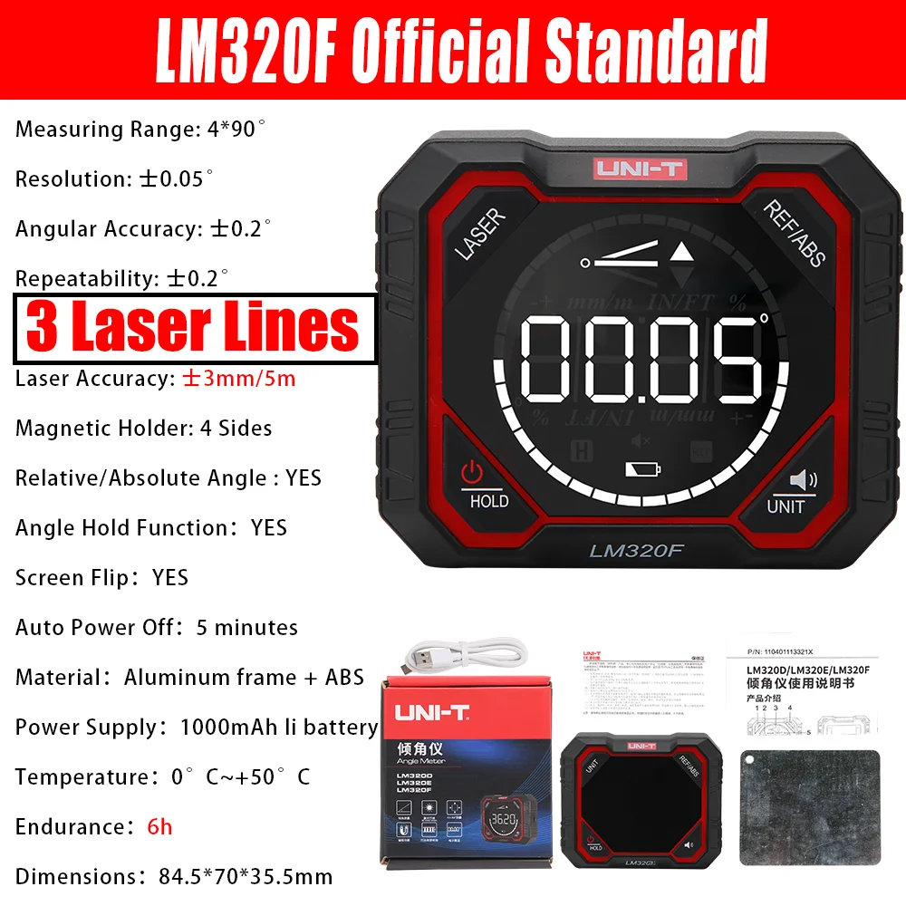 

UNI-T LM320F Лазерный Цифровой Транспортир