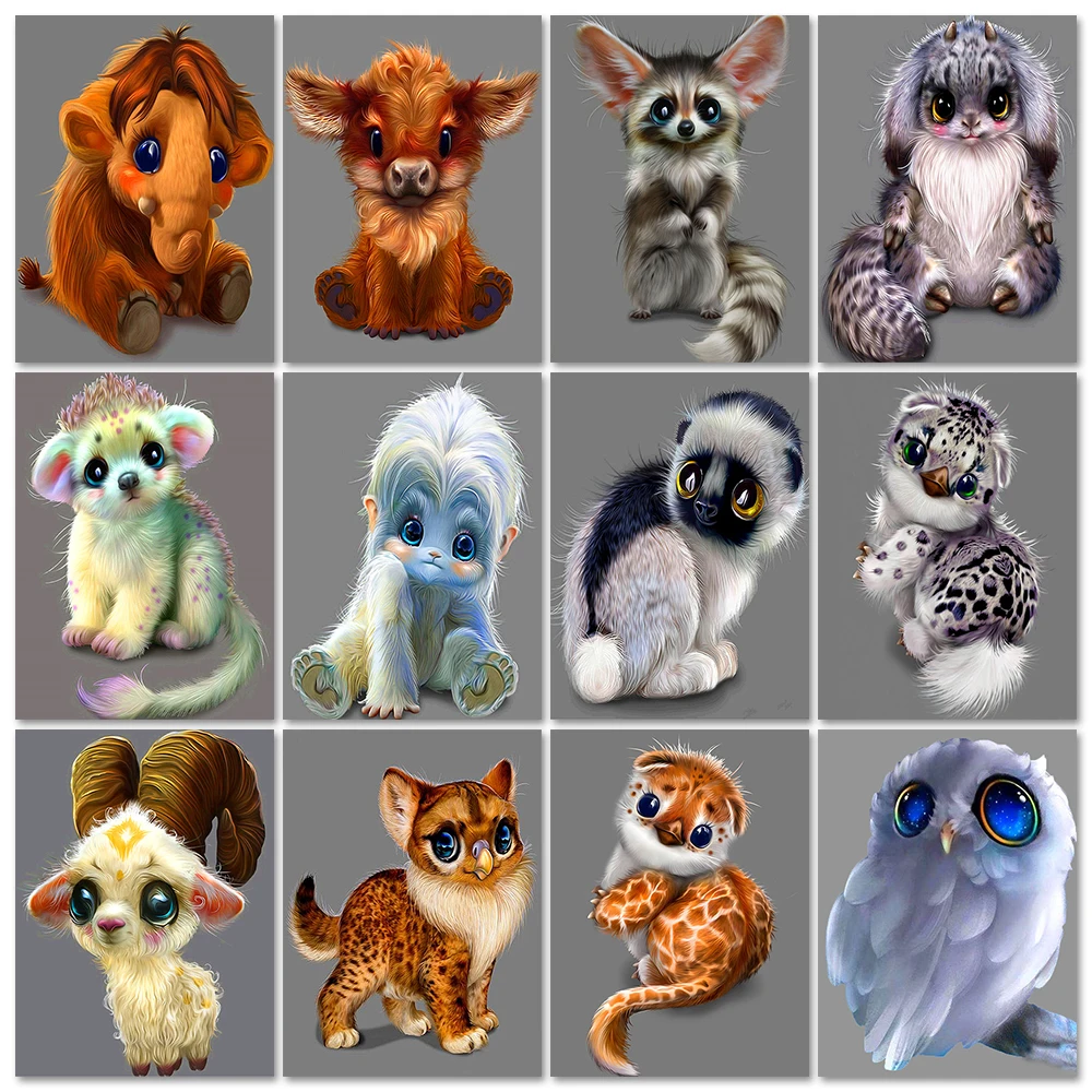 

5d Diy Diamond Painting Painted Cartoon Animals Cats Mosaic Embroidery Animal Cross Stitch Embroidery Crafts Decoration
