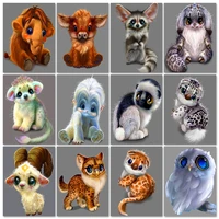 5d diy diamond painting painted cartoon animals cats mosaic embroidery animal cross stitch embroidery crafts decoration