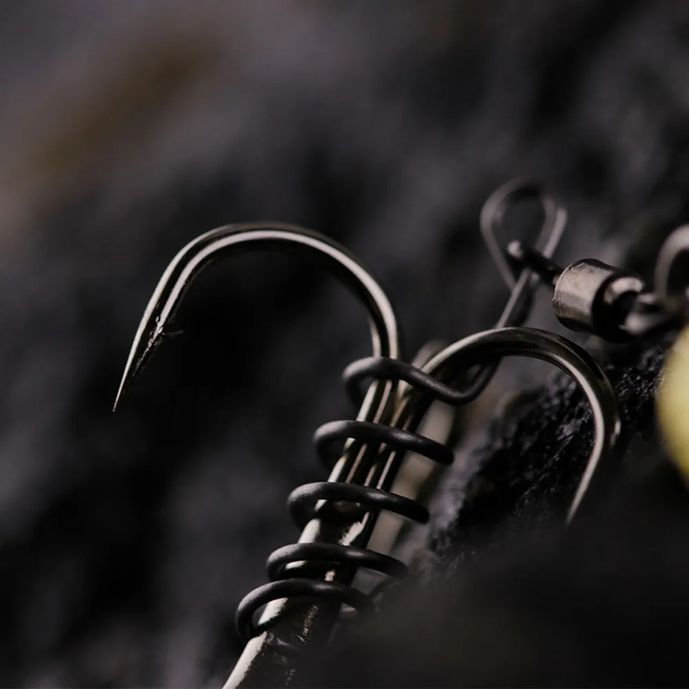 

10pcs Fishing Hooks Bait Fishing Tackle High-carbon Steel Lure Silver+Gold Treble With Spinner Spoon Nice Pratical